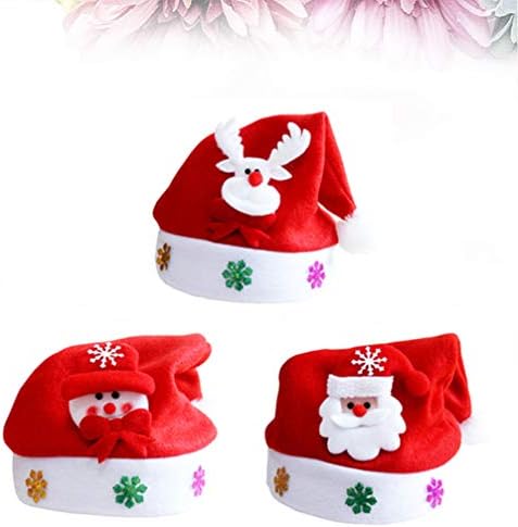 Toyandona 5pcs chapéu de natal, boneco de neve elk liderou chapéu de natal para presentes para crianças decoração natal