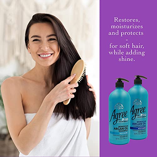 Concordo com shampoo de óleo e condicionador de argan pro marroquino, reparação e hidratação profunda