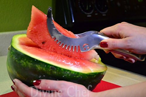 Como visto na TV Watermelon Slicer & Corer por Divine Chef | Satisfação Gaurentee! | Corte melancias rapidamente e facilmente