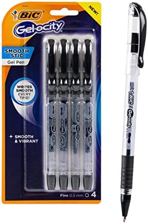 BIC 4PK Gelocity Stick Gel Pen- Black