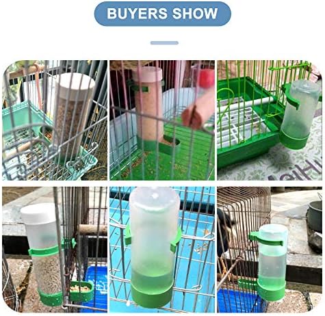 Alimentador de pássaros, dispensador de água de pássaro para gaiola, Xistest 2pcs alimentador automático de água de pássaros