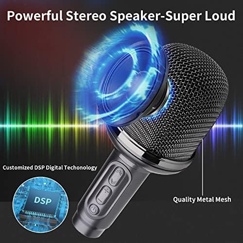 Microfone sem fio Bluetooth, microfone sem fio Bluetooth, microfone de carro, microfone com alto -falante, máquina de alto