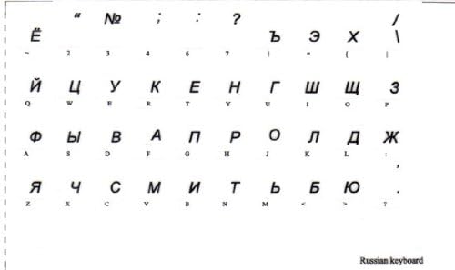 Adesivos de teclado russo letras pretas transparentes para teclados de laptop para computadores para PC