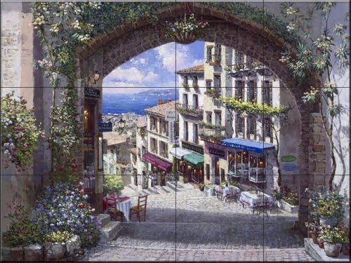 Mural de azulejos de cerâmica - Arch de Cagnes - Por Sam Park/Soho Editions