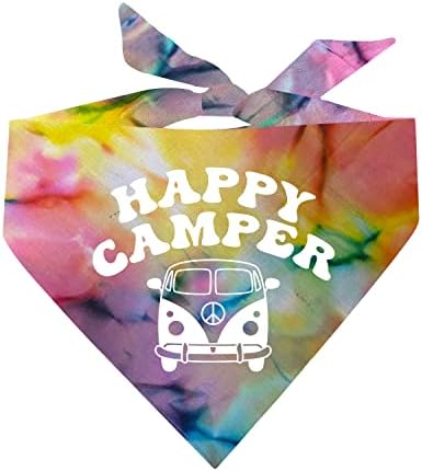 Happy Camper Van Life Scrunch Tie Triângulo Triângulo Bandana