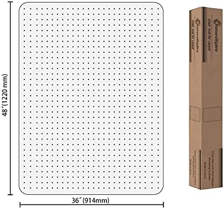 Naturehydro Clear Office Cadeirt para carpete, 48 x 36 x 0,09 Protetor de piso da mesa do computador, tapete de plástico para cadeira de escritório em carpete de pilha baixa, BPA e ftalatos grátis