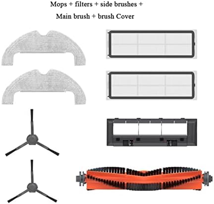 Peças de reposição drrallen lateral lateral lateral esfrega panos panos de filtros hepa acessórios de peças de reposição