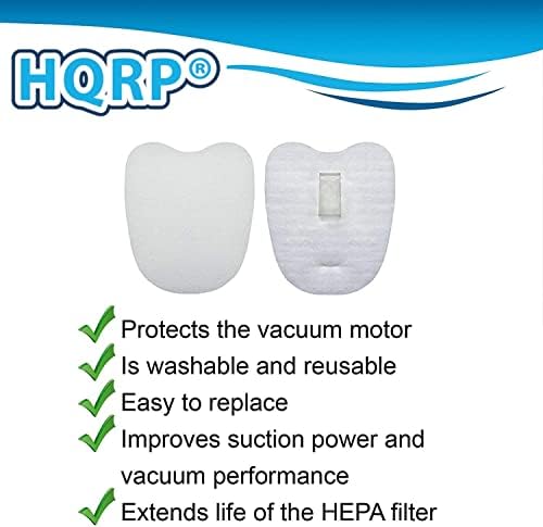 HQRP 2-pack Foam & Felt Filter Kit compatible with Shark Rocket HV319 HV320 HV321 HV322 HV324 HV345 UV330 UV380 UV422 UV425CCO