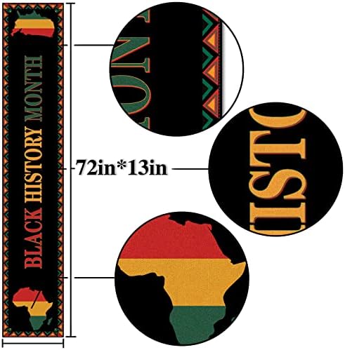 Nepnuser Black History Month Mesa Runner Africano Americano Fevereiro Partido Decoração da Casa da Cozinha Decoração da sala de