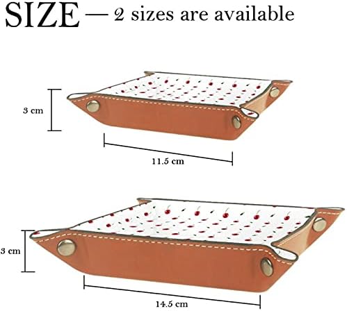Bandeja de organizador de mesa de padrão de cereja, bandeja de vaidade, organizador de armazenamento, bandeja de cômoda,
