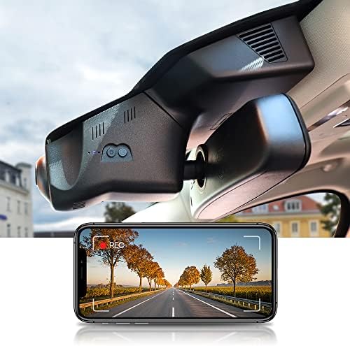 Fitcamx 4k Dupla Dash Cam Compatível com Land Rover Range Rover Evoque 2020 2021 2022 2023 L551, OEM Factory Look, Frente 2160p+Vídeo traseiro 1080p, WiF de gravação de loop, G-Sensor, cartão 128GB