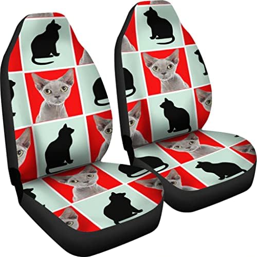 Devon Rex Patterns Cat Patterns Princip Car Seat Covers Universal Fit Casas de assento de carro - Devon Rex Patterns Cat
