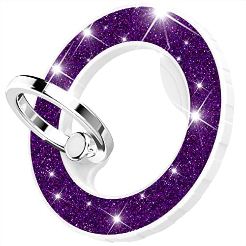 Porta de anel de telefone magnético para magsafe, datimira glitter ímã GRIP RING DO DINO Kickstand, compatível com iPhone