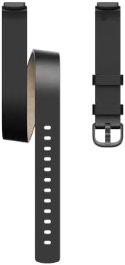 Fitbit Luxe, Horween® Leather Double Wrap Acessory Band em preto, produto oficial, tamanho único