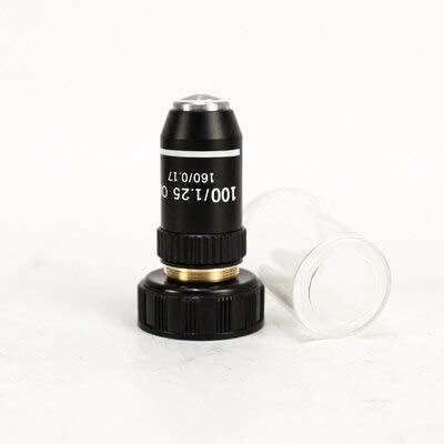Microscópio Igosait 195 Objetivo Achromático preto 4x 10x 20x 40x 60x 100x Lens de objetivos de microscópio RMS 20,2mm Peças objetivas