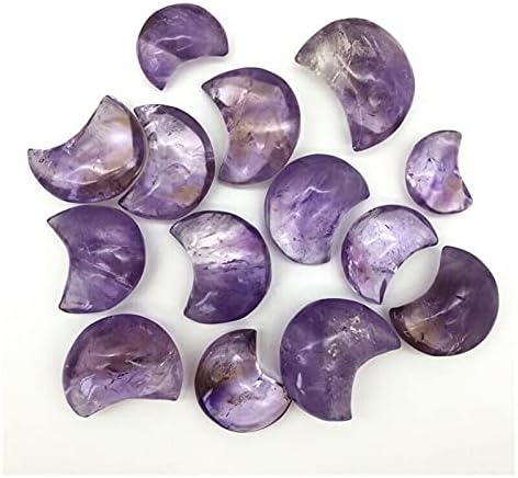 Heeqing ae216 1pc Natural puro ametista Lua em forma de quartzo cálculos de cristal artesanato decoração de cedas de