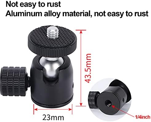 Mini Ball Head, Câmera Tripé Mini Ball Ball Ball Head com Adaptador de Montagem Hot Shoe