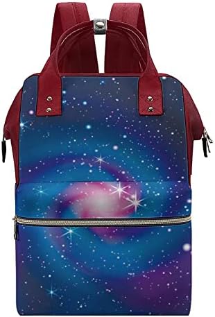 Backpack de fraldas de fundo de galáxia Mochila à prova d'água Mommy Back Backpack de grande capacidade