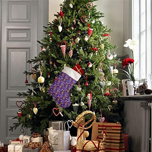 Wxbdd Christmas Elk Meias de Natal do Ano Novo Bolsas de Candros de Candros Decorações de Natal para Ornamentos de Home Tree Holding