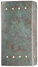 Justice Design Group Ambiance Collection 1 -Light Wall SCENCE - VERDE PATINA acabamento