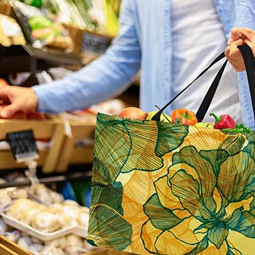 Rosas de cesto de compras reutilizáveis ​​portátil Picnic Grocety Bags Sacos de cesta de lavanderia