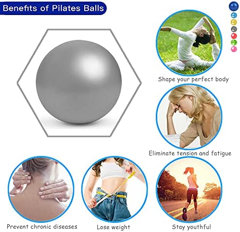 Bola de exercícios de 9 polegadas, bola de ioga ， Pilates Ball, Ball de Estabilidade, Melhora o Equilíbrio, Treinamento do Centro