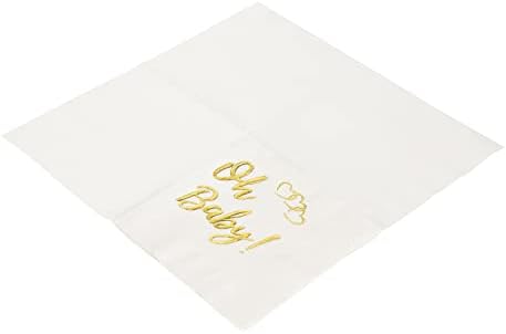 Guardanapos de papel decorativo guardanapos de cocktail ouro guardanapos descartáveis ​​oh decorações de chá de bebê