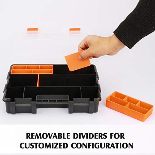 MixPower 4 peças Definir hardware de caixa de ferramentas e organizadores de peças, armazenamento versátil e durável, divisores