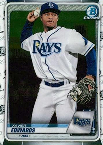 2020 Bowman Chrome Draft BD-44 Xavier Edwards RC Rookie Tampa Bay Rays MLB Baseball Trading Card