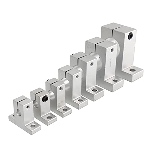 Hipicco 4pcs sk25 alumínio linear eixo de haste suportes guias de movimento linear de 25 mm para impressora CNC 3D