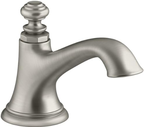 Kohler K-72759-BN Artefatos Pia de banheiro bico com design de sino, menos alças, níquel escovado vibrante