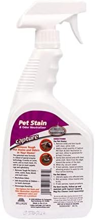 Capture Carpet e Tapete Limpador a seco Pet Stain & Odor Neutralizer, Removedor de manchas para animais de estimação para carpete, tapete, sofá, carro e estofamento - pacote