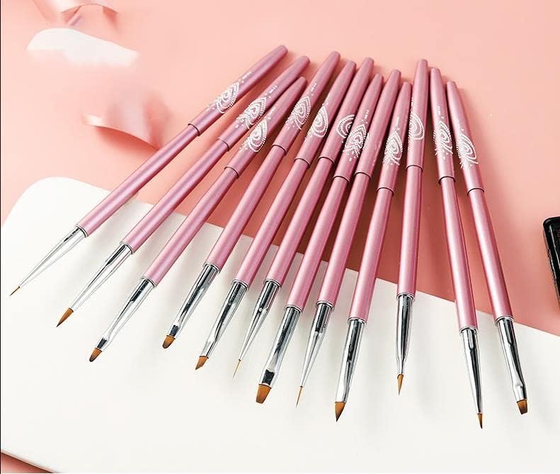 N/A 12 PCS Brush -Brush Art Set Pintura de Nail Art Desenho Construtor de caneta Flor