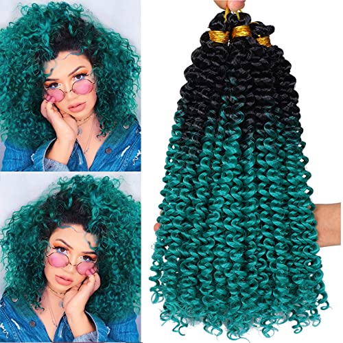 6pack crochet cambalhos de água onda de água ombre ombre ombre verde pêlo de crochê cacheado para mulheres negras cabelos de crochê
