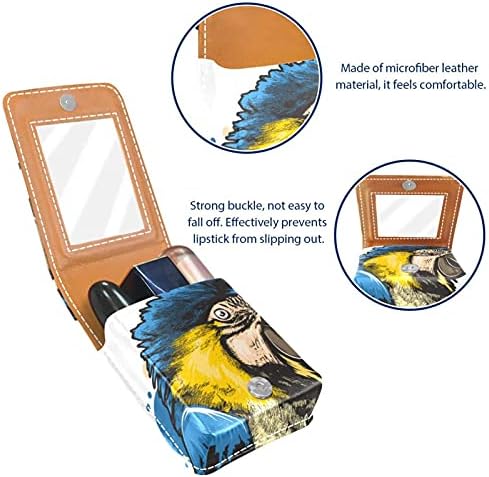 Porto de batom de batom de pássaro em cores, bolsa de brilho labial portátil, Bolsa de Lip Gloss, kit de armazenamento