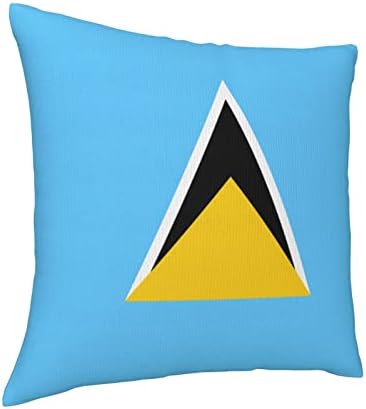 A bandeira de Kadeux de Saint Lucia Pillow insere travesseiros de 18x18 polegadas.
