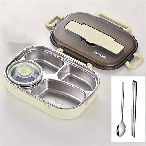 Lunhana de aço inoxidável de Bento Bento da Amabeafh, caixa de bento, tigela de sopa com colher e pauzinhos, recipiente de