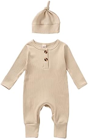 Iddolaka recém -nascido outono inverno bebê menino garoto macacão bodysuit macypuit arac (roupas de roupa de roupa com chapéu