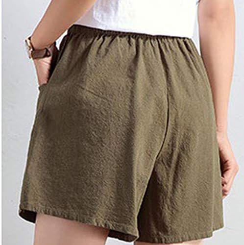 Shorts de cordão casual feminino