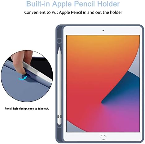Sofunmoky Caso para iPad 9/8/ 7ª geração 10,2 polegadas 2021 2020 2019 Cobrar com suporte de lápis Stand Spirply Glitter brilhante