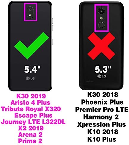 ASUWISH compatível com LG Aristo 4 Plus 4+/Tribute Royal X320/Escape Plus/Journey LTE L322DL/K30 2019 CASE E REAÇÃO PROTECTOR DE