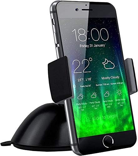 Koomus Pro Dash Universal Dashboard Windshield Smartphone Mount Holder para todos os dispositivos iPhone e Android, preto