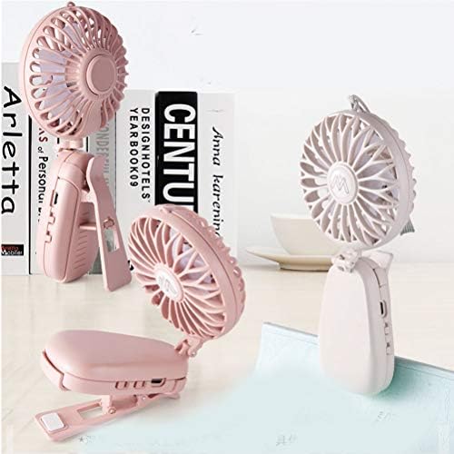 Besportble 180 graus Rotation Fan Handheld com clipe fofo ventilador portátil USB Charging Mini Fan Fan Summer Fan Summer