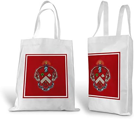 Greeklife.store Triangle Fraternity Canvas Sacha de compras, bolsa de pano de compra reutilizável, sacola de mercado