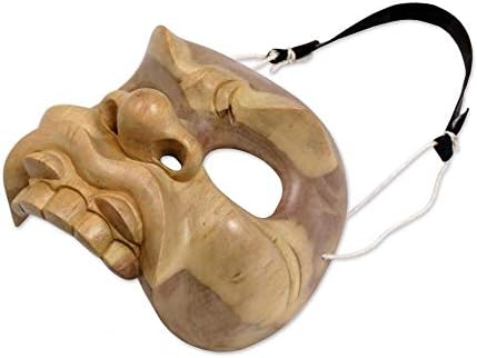 Novica Call the Clown Wood Mask