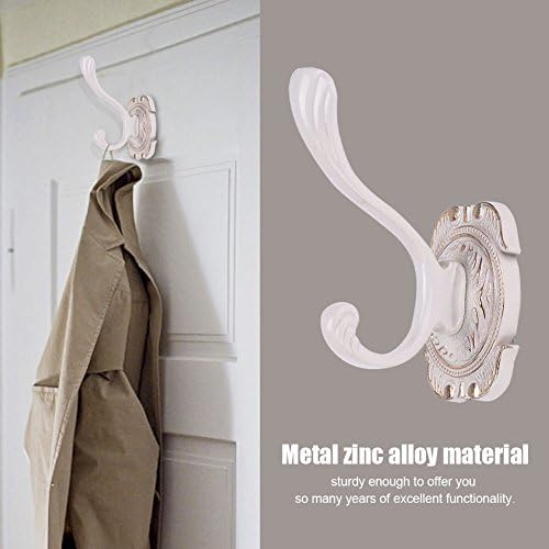 Fdit banheiro retro liga de zinco de zinco ganchos de toalha de toalhas de casaco ganchos de porta cabide montada na