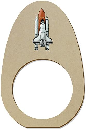 Azeeda 5 x 'space shuttle' anéis/suportes de guardanapo de madeira