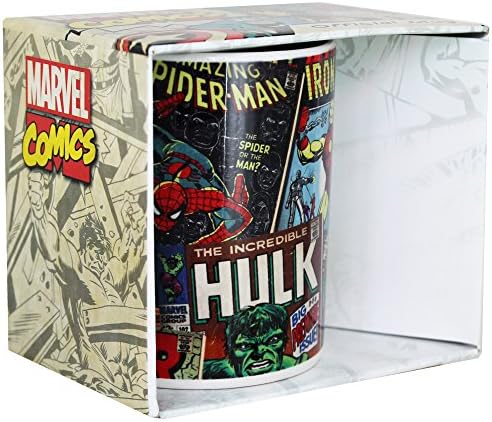 Pyramid International 276523R Capas retro da caneca em caixa da Marvel - branca