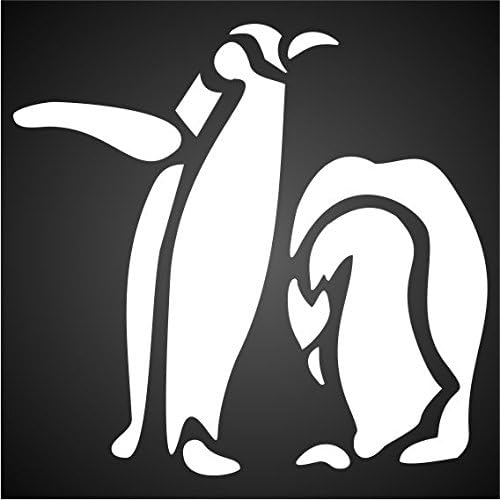 Estêncil de pinguim, 3,25 x 3 polegadas - Arctic Animal Sea Bird Antártico Estomncos para Modelo de Pintura