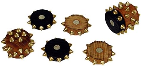 Conexão de ímã feita à mão 7 peças de madeira de madeira de bronze estimulação sensorial de bronze pontiagueira